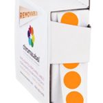 ChromaLabel 1/2 inch Removable Color-Code Dot Labels | 1,000/Dispenser Box (Orange)