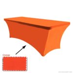 ABCCANOPY 30+ colors Spandex Table cover 6 ft. Fitted Polyester Tablecover Stretch Spandex Table cover-Table Toppers(Orange)
