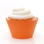 Cupcake Wrappers Solid Colors Adjustable – Set of 12 (Mandarin Orange)