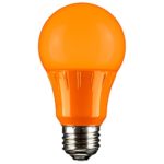 Sunlite 80147 Orange LED A19 3 Watt Medium Base 120 Volt UL Listed LED Light Bulb, last 25,000 Hours