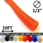 1/2″ Split Wire Loom Tubing – Color: Orange – 10 Feet