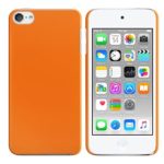FINCIBO iPod Touch 5 6 Case, Back Cover Hard Plastic Protector Case Stylish Design For Apple iPod Touch 5 6th Generation – Solid Neon Fluorescent Orange Color