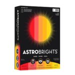 Wausau Astrobrights 24# Writing Paper, 500 count, Warm Assortment, 8.5 x 11 Inch (20272)