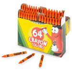 My Way 64ct Orange Crayons Bulk, Personalized Gift 