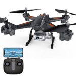 Drone eye Wifi FPV RC Camera Drone, HD1080P Camera with Smart Phone App, Headless Quadcopter Drone for Beginners, 2 Batteries Included (Exclusive Black orange Color)