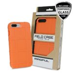iPhone 7 Plus Case, iPhone 8 Plus Case, with TJS [Tempered Glass Screen Protector], Magpul [Field] MAG849 Polymer Case Cover Retail Packaging For Apple iPhone 7 Plus/iPhone 8 Plus (Orange)