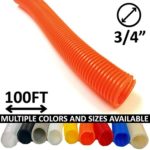 3/4″ Split Wire Loom Tubing – Color: Orange – 100 Feet