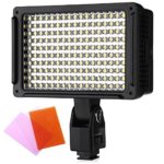 Powerextra 170 LED CRI95 14W Light Panel Dimmable Studio, Camcorder Video Light, Diffuser, 2 Color Filters(Orange and Blue) for Canon Nikon Pentax Samsung Fujifilm Olympus Panasonic DSLR Cameras