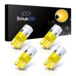 SiriusLED AG Super Bright 300 Lumen Ultra Compact LED Interior Light Bulb Size 168 175 194 2825 Pack of 4 Color Orange/Yellow