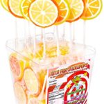 Tutti-Frutti Lollipops, Pack of 50 Lollies by SweetGecko, 2 Refreshing Flavors: Lemon & Orange, No Artificial Coloring, Corn Syrup & Gluten, Non GMO, Yummy Lollipops for Birthdays & Parties, 2.87lb