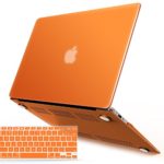 iBenzer Basic Soft-Touch Series Plastic Hard Case & Keyboard Cover for Apple Macbook Air 13-inch 13″ A1369/1466 (Orange)