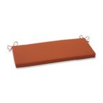 Pillow Perfect Indoor/Outdoor Cinnabar Bench Cushion, Burnt Orange