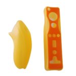 OSTENT Soft Silicon Cover Case Skin Pouch Compatible for Nintendo Wii Remote Nunchuk Controller Color Orange