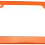 Solar Matellic Orange Powder Coated 100% Stainless Steel License Plate Frame Holder Tag Ka Legend