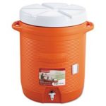 Rubbermaid RHP 1610 10 gallon Capacity, 12.5″ Diameter x 15.85″ Width x 20.5″ Height x 19.19″ Depth, Orange Color, Water Cooler