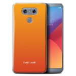 Personalized Custom Ombre Colours Gel/TPU Case for LG G6/H870/LS993/VS998/Summer Orange Design/Initial/Name/Text DIY Cover