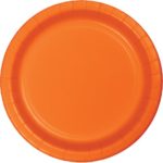 Creative Converting 240 Count Case Touch of Color Round Paper Dinner Plates, 9-Inch, Sun Kissed Orange