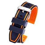 Carty Silicone Watch Strap Replacement Sport Rubber Diver Waterproof – 20mm 22mm 24mm 26mm Watch Band