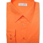 Biagio Men’s 100% COTTON Solid BURNT ORANGE Color Dress Shirt sz 16.5 36/37