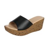 MAIERNISI JESSI Women Wedges Slides Platform Sandals