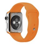 Tounique Watch Band for Apple Watch Strap Wristbands Silicon Replacement Band for 38/42mm Apple Watch Series 3/2/1/Sport Edition 14colors (Hermes orange, 42MM)