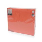 Linen-feel, Cloth-like Paper Disposable Napkins | 50 Pack | 1/6-Fold | 17″ x 13″ Dinner Size | 16 Color options (Orange Terracotta)