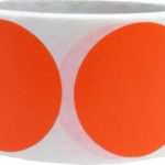 Orange Color Coding Labels Round Circle Dots 2 Inch 500 Total Adhesive Stickers
