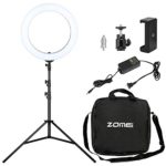 ZOMEI 18-inch LED Ring Light 58W 2700-5500K White Color and Orange Color Changing Directly Lighting Kit with Light Stand and Phone Holder for Makeup,Camera Smartphone Youtube Live Video Shooting