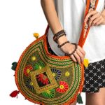 TribeAzure Sling Shoulder Crossbody Messenger Fashion Bag Embroidered Elephant Summer Beach Unique Boho