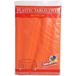 Plastic Round TableCovers 84″ – 22 Colors Select Color: Orange