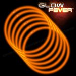 Glow Sticks Bulk 50ct 22inches Glow Necklaces (22″) with Connectors – Orange Color Packed in Tube with Extra Bubble Wrap