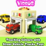 Teaching Colours with Street Vehicle Trucks Toys and the Car Parking