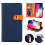 iPhone X case, iPhone 10 wallet case, 2 in 1, Flip, Dual layer, Magnetic, Detachable, Card Cash slots, 2 Wrist strap, Kickstand, Dull polish, Anti shocking, PU leather, Car mount ready, Gift box, Blue