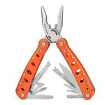 14-in-1 Multitool,Waterproof Outdoor Multi-Plier with Cable Cutter, Portable Folding Knife and Combination Screwdrivers,Wire Cutters for Survival Camping, Nylon Sheath Included, Orange