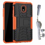 Case For Galaxy J3 (2018), Tough Rugged Shockproof Armorbox Dual Layer Hybrid Hard/Soft Slim Protective Case for Samsung Galaxy J3 (2018 Release)/Express Prime 3/J3 Achieve/J3 Star (Orange)