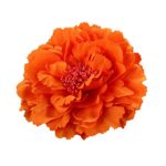 DZT1968 Women Girl 28 colors Flower Peony Hair Clips gorgeous Wedding Bridal Bridesmaid Prom Festival Hairpin Brooch (orange)