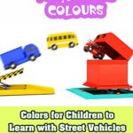 Colors for Children to Learn with Street Vehicles and Pac Man Robot