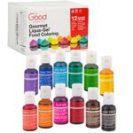 Food Coloring Liqua-Gel – 12 Color Variety Kit in .75 fl. oz. (20ml) Bottles