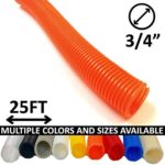3/4″ Split Wire Loom Tubing – Color: Orange – 25 Feet