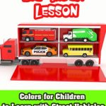 Colors for Children to Learn with Street Vehicles and Cars in funny video