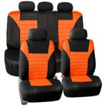 FH Group Premium 3D Air Mesh Seat Covers Full Set (Airbag & Split Ready), Orange/Color- Fit Most Car, Truck, Suv, or Van