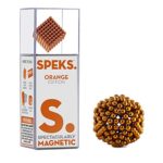 Speks – Orange Color Set of 512 (2.5mm) Mashable, Smashable, Rollable, Buildable Magnets – Office Toy & Stress Relief for Adults