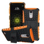 LG Aristo Case, LG LV3 Case, LG Phoenix 3 Case,LG Fortune Case, [Built-in Kickstand] [Dual Layer] [Shock Proof] [Scratch/Dust Proof] (LG K8 2017 Hybrid Full-body case) (Orange)