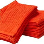 Sammy Mills 12 PC, 100% cotton, Bar Mop Kitchen Towel, (16”x19”) (orange)