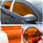 VViViD Colorful Transparent Vinyl Car Window Tinting 30″ x 60″ 2 Roll Pack (Orange)