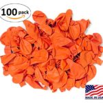 Pack of 100, Bright Orange Color 5″ Decorator Latex Balloons, MADE IN USA!