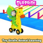 Toy Giraffe Animal Learning Colors with Baby Dino