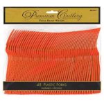 Amscan Heavy Duty Party Forks Tableware, Orange Peel, Plastic , Full Size, Pack of 48 Party Supplies