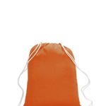 Pack of 2 – Eco-Friendly Reusable Drawstring Bag Economical 6 oz. Cotton Canvas Drawstring Bag Cinch bags size 14″W x 18″H in Orange color – CarryGreen Bag