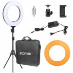 ZOMEi 14″ Makeup Ring Light LED Photographic Lighting for Selfie Photography, YouTube Video Studio Lighting with Stand, Carry Case & Orange Color Filter